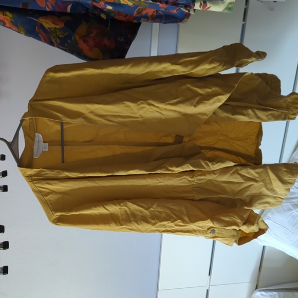 mustard open front light jacket - Picture 1 of 5